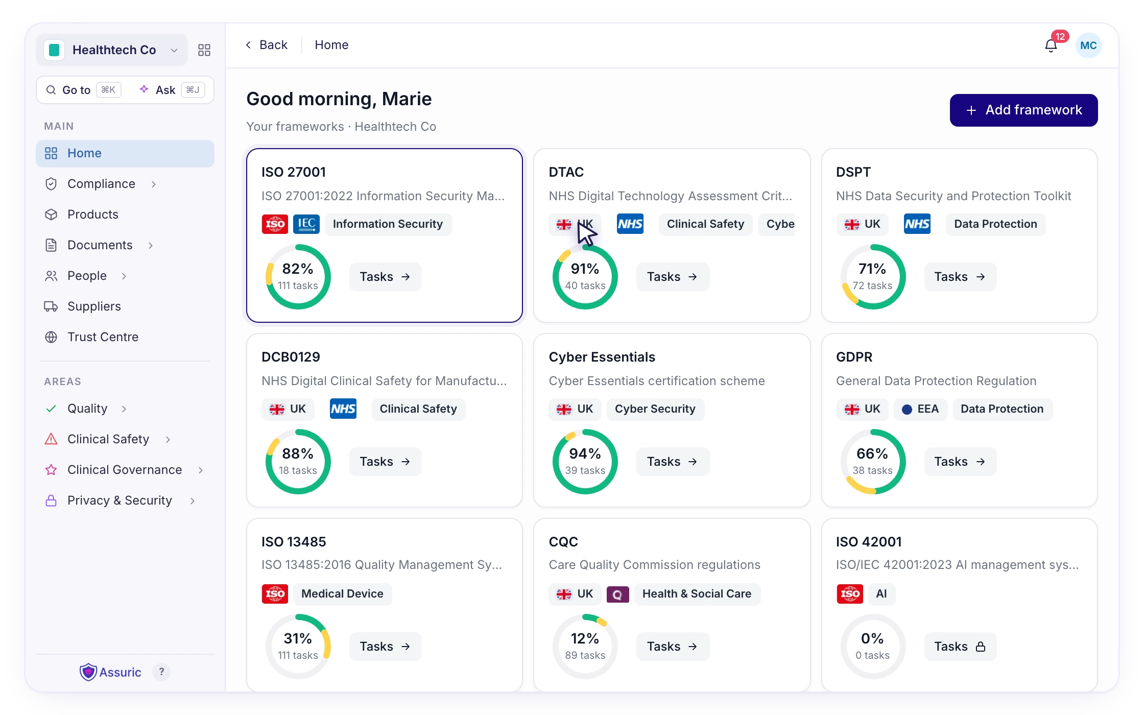 N6 — Custom framework builder