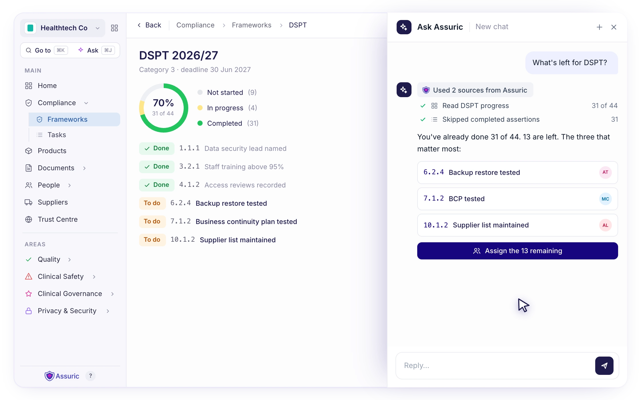 F01 — Framework tasks view