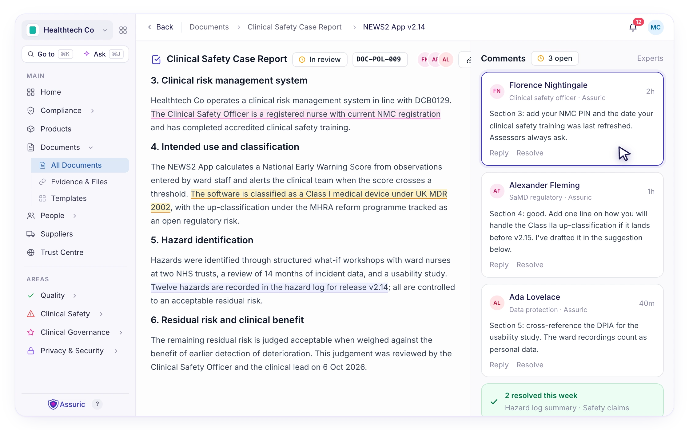 S18 — Regulatory specialist on a clinical evaluation