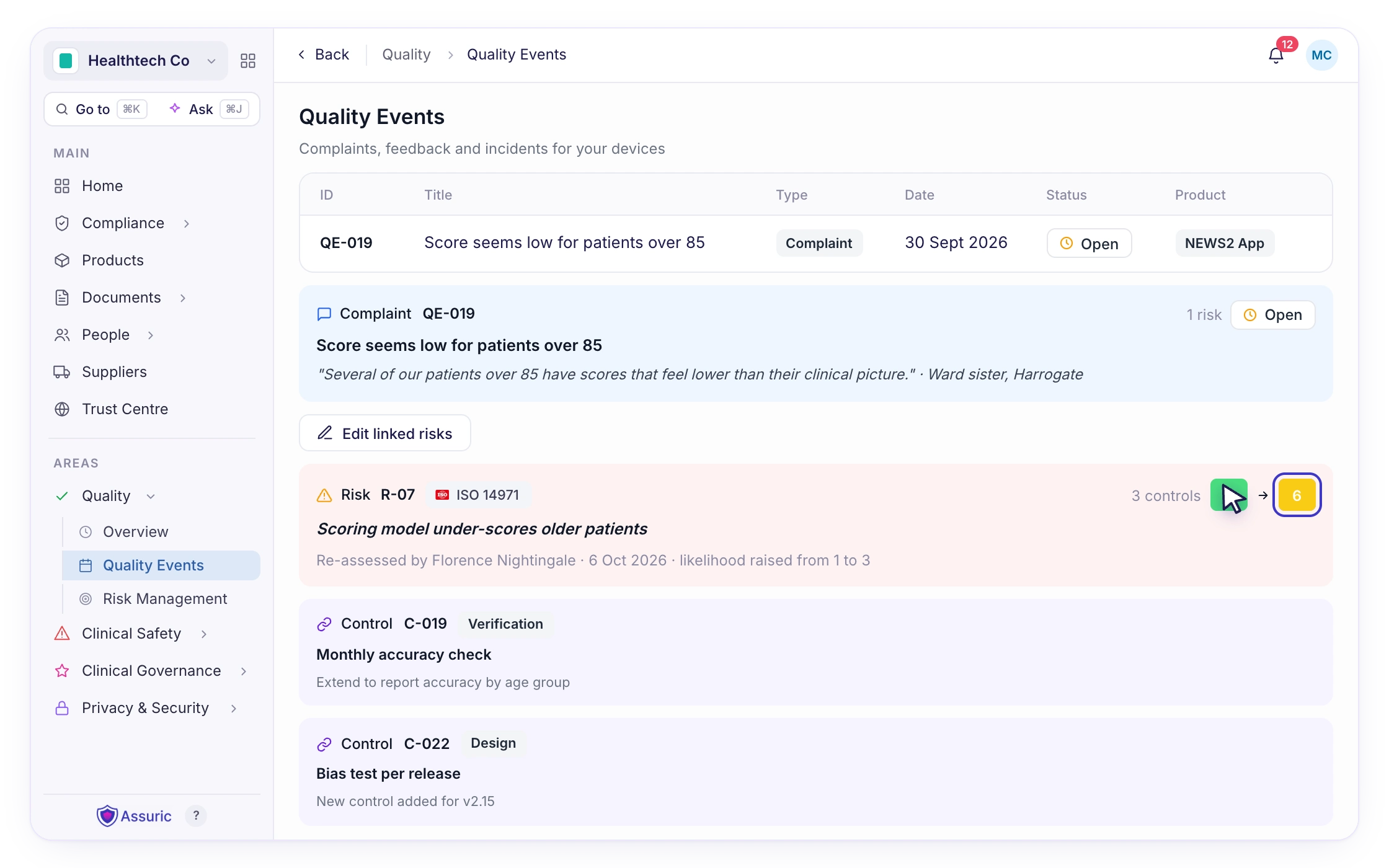 F70 — The field updates your risk file