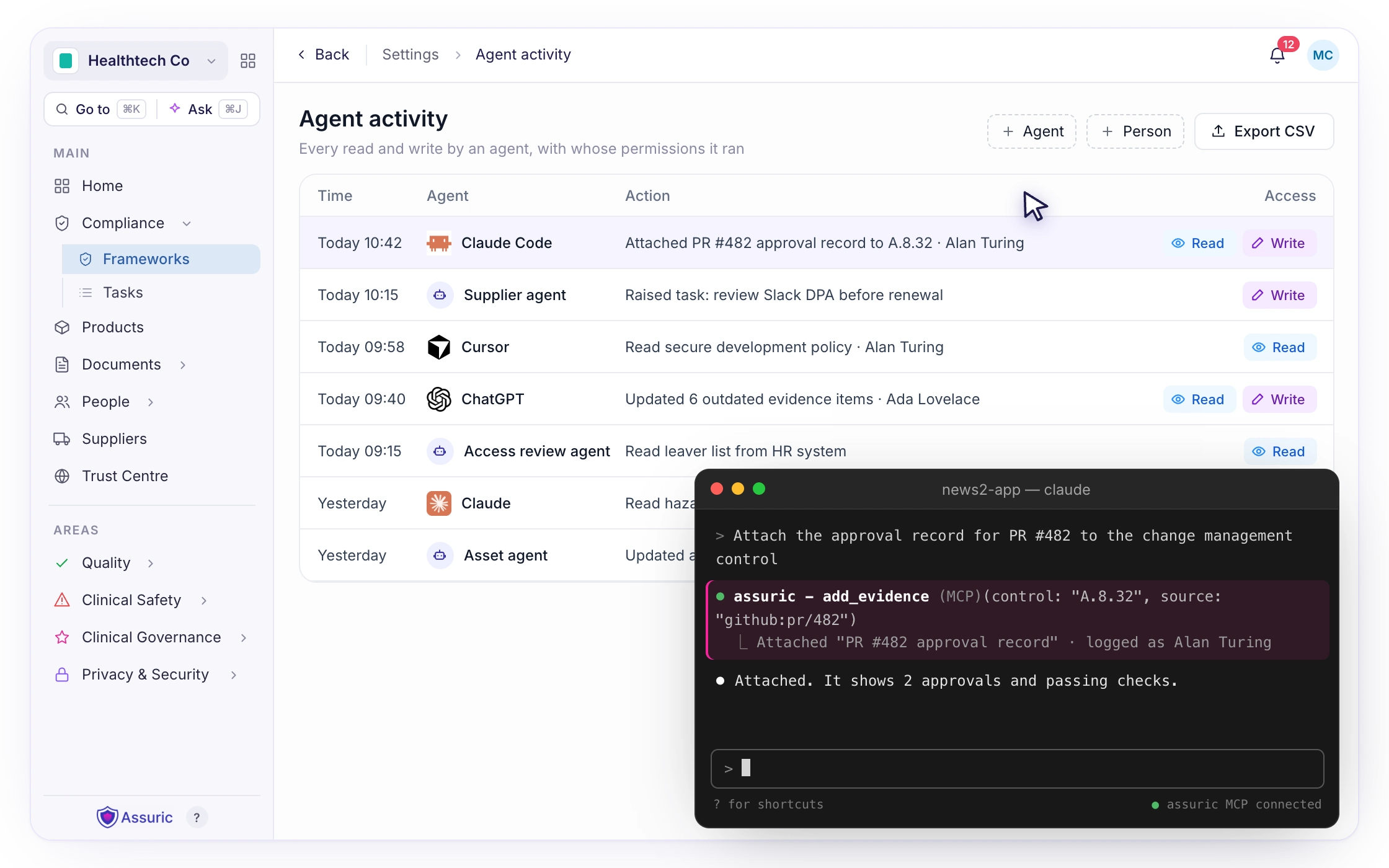 F030: Every action on record