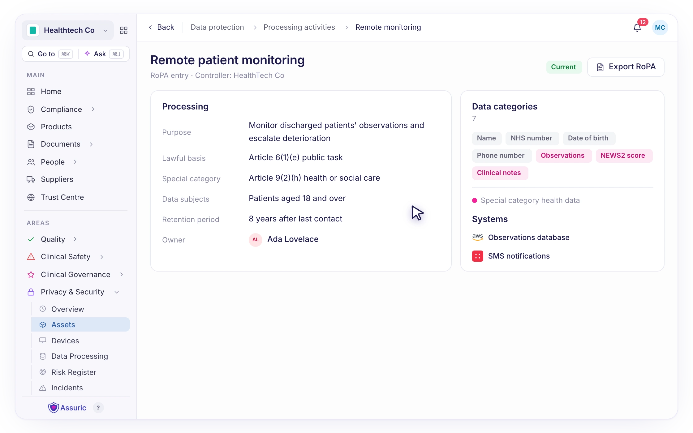 F043: A complete record of processing, built in