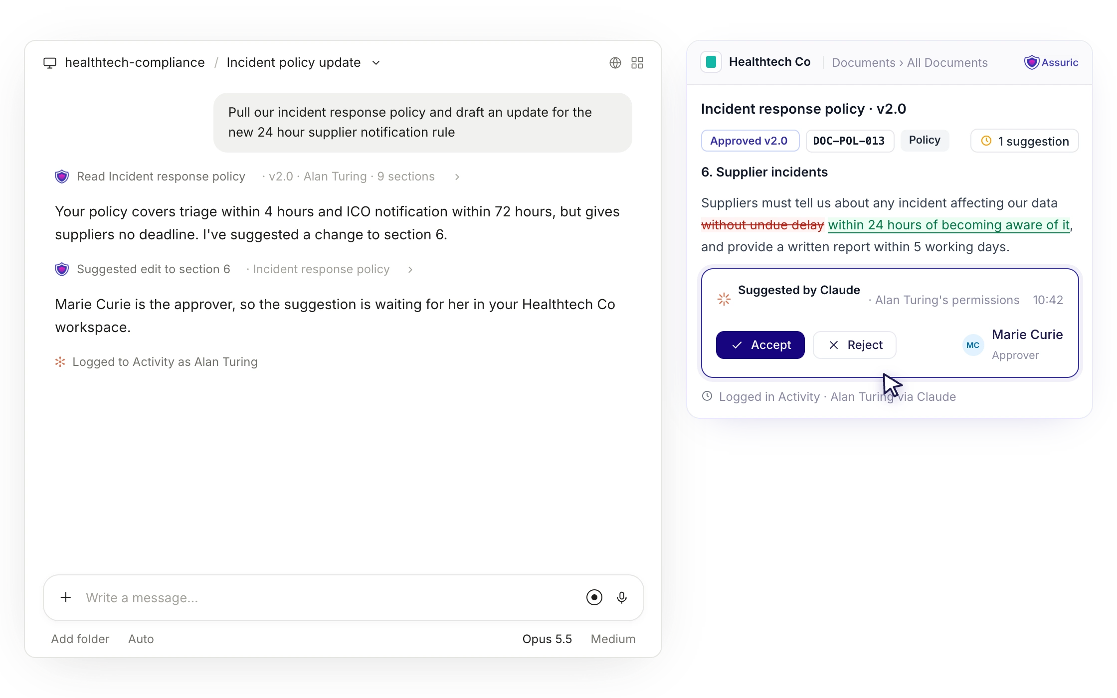 F070: Update quality records from anywhere