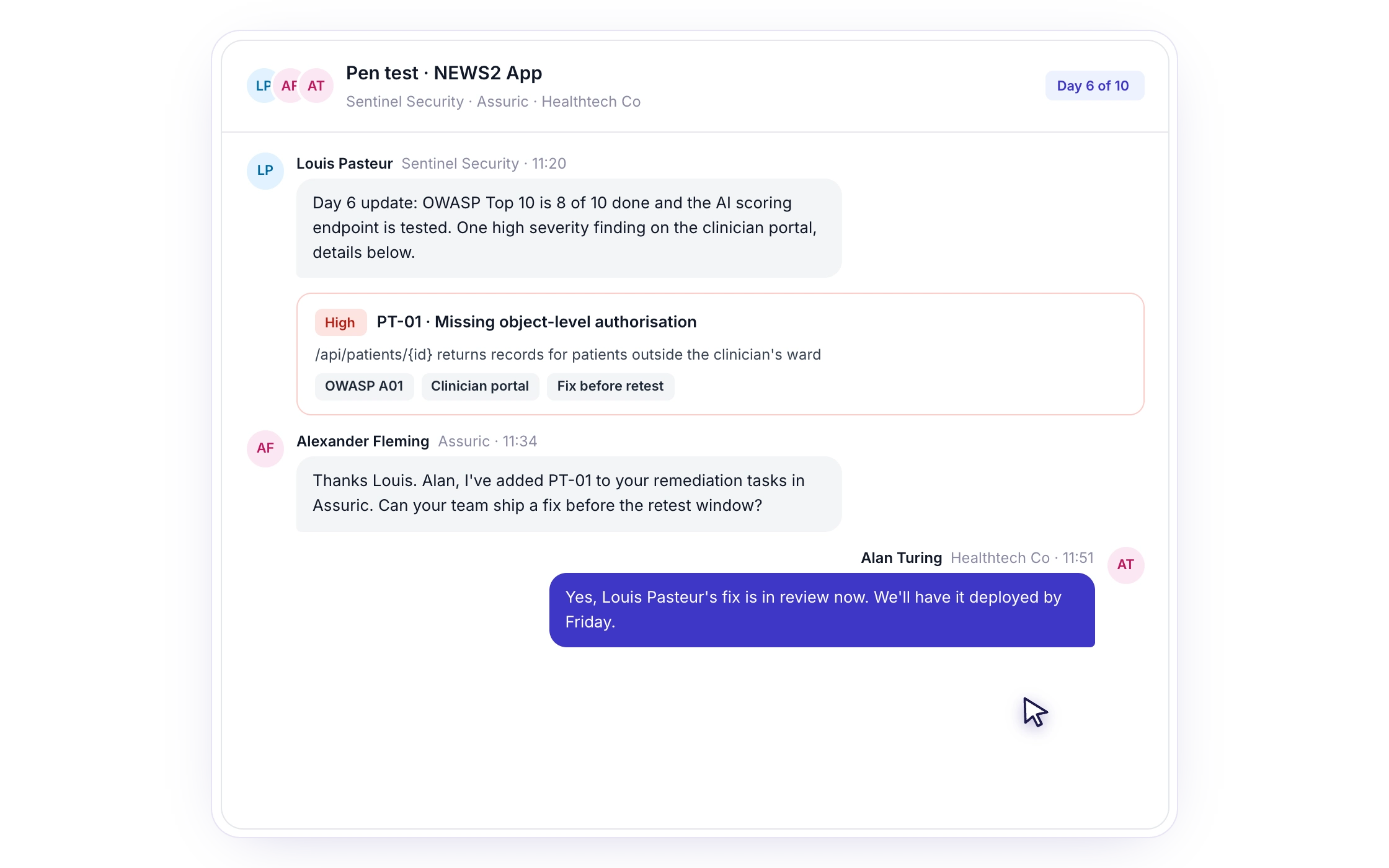F078: Test and vulnerability tracking