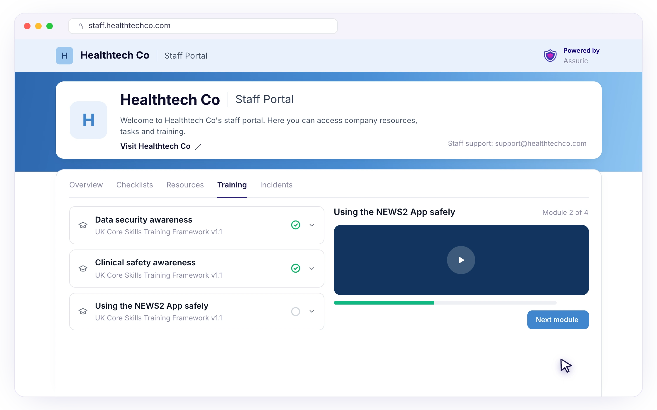 F095: A complete learning management system