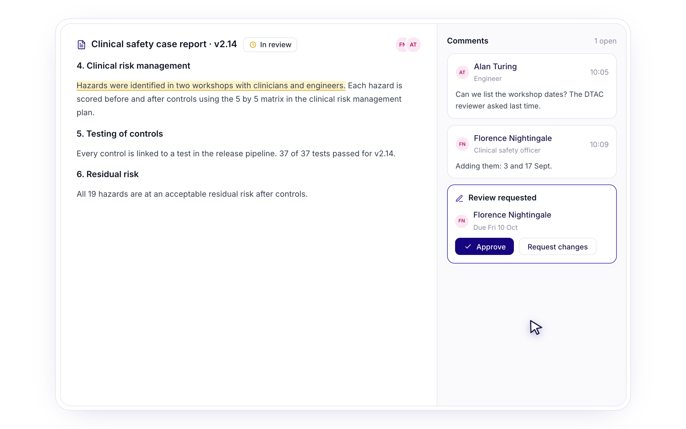 F134: Work on reports together